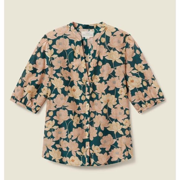 Birds of Paradis by Trovata Clara Blouse In Jasper Twilight Multi Romantic Sz S - Picture 1 of 14